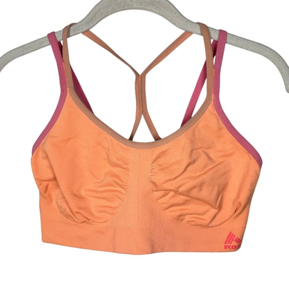 RBX Orange & Pink Lightweight Sports Bra Women's Large